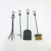 2en1 Serviteur et Porte bûches de cheminée en acier noir – NEEVA - Image 3