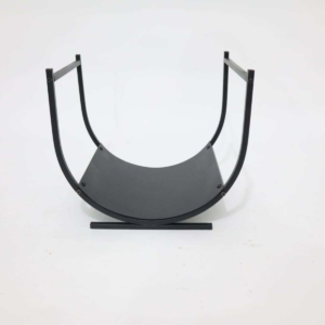 Porte buche bois de cheminée en acier noir – ONELINK
