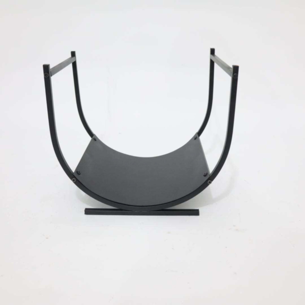 Porte buche bois de cheminée en acier noir – ONELINK